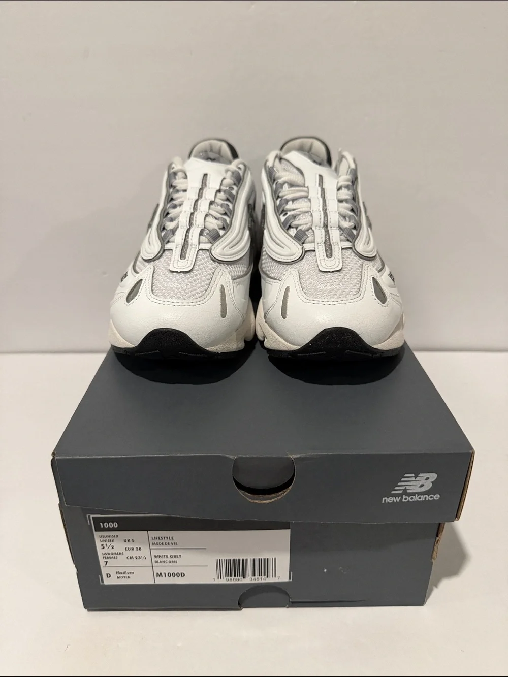 New Balance 1000 'White' Sz: 5.5 / 7.5 / 8.5 (M1000D)